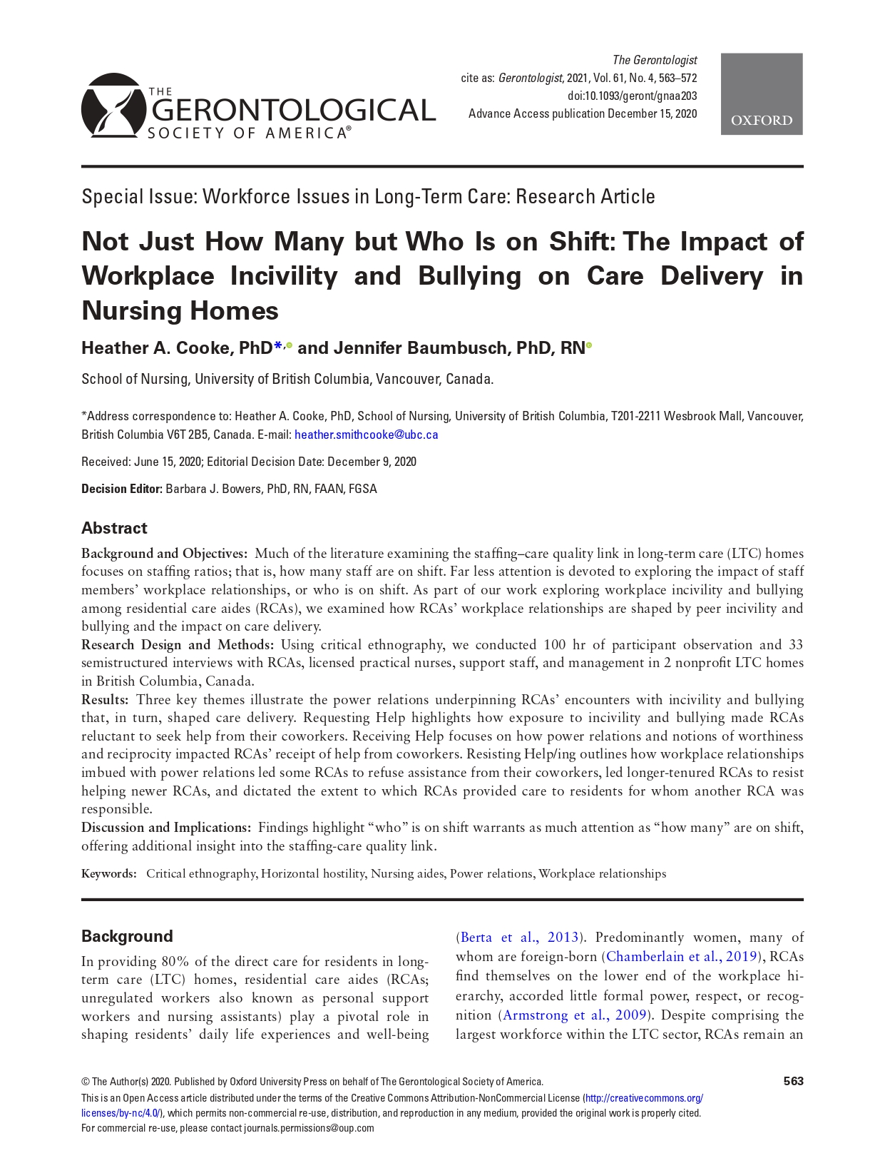 Impact of Workplace Incivility and Bullying